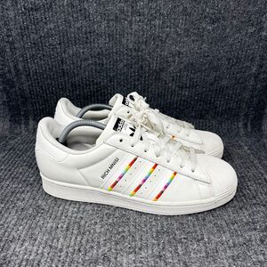 Adidas Superstar Pride Rich Mnisi White Leather Athletic Shoes Mens 10.5 ID7493